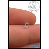 MAZEN 925 Ayar Gümüş Tekli Hızma | Minimalist Burun Piercing | Kadın Takı Aksesuar Nota Model