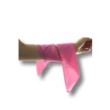 MAZEN Açık Pembe Renkli Düz Şifon Fular