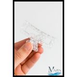 MAZEN Kelebek Detaylı Mandal Toka | 7 cm | Kadın Saç Aksesuarı | Lekeli Tasarım