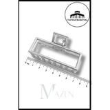 MAZEN Metal, Dikdörtgen , Mandal Toka - Kırılmaz Saç Tokası- Kadın Toka 7 Cm
