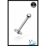 MAZEN Paslanmaz Kararmaz Cerrahi Çelik Labret Dudak Tragus Kıkırdak Piercing Gümüş Kısa Boy