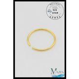 MAZEN Sarı halka Hızma | 925 Ayar Gümüş Tekli Hızma | Minimalist Burun Piercing | Kadın Takı Aksesuar
