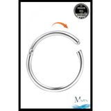 MAZEN Tam Halka Piercing | 316l Cerrahi Çelik | Kararmaz | Tragus Helix Kıkırdak | Gümüş | Beden Seçenekli
