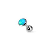 MAZEN Turkuaz Opal Taşı Cerrahi Çelik Tragus Helix Piercing Küpe Bir Adet 6 Mm