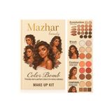 mazhar 45 'lu renkli 4 katlı çok fonksiyonlu makyaj seti Kitap Şeklinde