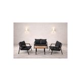 MB GARDEN FURNITURE DREAM Balkon, Bahçe Takımı, Cafe, Metal Kanepe, Koltuk Takımı, Bahçe Mobilyası, 2+1+1 sehpalı