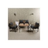 MB GARDEN FURNITURE Simetri Model, Balkon, Bahçe, Cafe, Metal Koltuk Takımı 2 1 1 Masalı