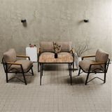 Mb Garden Furnıture Simetri Model, Balkon, Bahçe, Cafe, Metal Koltuk Takımı, Bahçe Takımı , Çay Seti, 2 1 1 Masa Cappuccıno Cappuccino