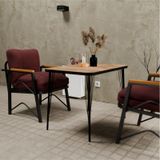 Mb Garden Furnıture Simetri Model, Balkon,mutfak, Bahçe, Cafe, Metal Koltuk Takımı, Bahçe Takımı , Çay Seti, 1+1+masa Bordo