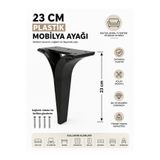 MB HIRDAVAT NERGİS 23 CM SİYAH Plastik Mobilya Ayagı Koltuk TV ünitesi Komodin Dolap Konsol ayağı
