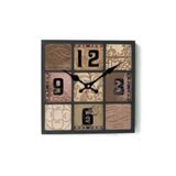 MB Kare Desen Temalı Duvar Saati – 30x30x3,5 Cm – Dekoratif Obje & Hediyelik