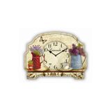 MB Menekşe Temalı Duvar Saati – 24x13x3 Cm – Dekoratif Obje