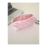 MB pembe çıtır çiçek desenli kalemlik - tek bölmeli