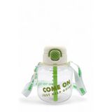 M&B Water Bottle Come On Pipetli Suluk, 750 ml, Beyaz, Çocuk Okul Suluğu, Boyun Askılı