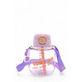 M&B Water Bottle Come On Pipetli Suluk, 750 ml, Mor, Çocuk Okul Suluğu, Boyun Askılı