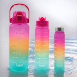 M&B Water Bottle M&B 3'lü Motivasyon Matara Tritan Malzemeden Üretilmiş Su Şişesi Seti - Mor - Üçlü