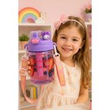 M&B Water Bottle M&B 750 ml Çocuk Matarası Mor Renkli BPA İçermeyen Plastik ve Hafif Tasarım