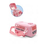 M&B Water Bottle Otobüs Tasarımlı Pipetli Matara, 500 ml, Pembe, Askılı Okul Çocuk Suluğu