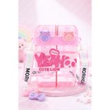 M&B Water Bottle Yeah Çift Bölmeli Suluk, 0,80 Litre, Pembe, Çift İçimli, Askılı, BPA İçermez, Çocuk Okul Suluğu