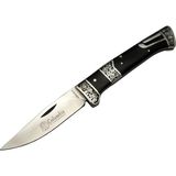Mb3936b Siyah Av / Kamp Çakısı 20Cm- Manuel, İşlemeli, Kemerlikli, Ahşap Sap