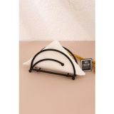 mba decor metal bending art Ahenk Model Siyah Paslanmaz Dolu Demir Lüks Peçetelik Sunum Mutfak Dekorasyonu Sofra