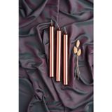 Mba Decor Metal Bending Art Bronz 3'Lü Şamdan Mumu Parlak Mum Metalik Kaplama Gövde 1. Kalite Uzun Çubuk Konik