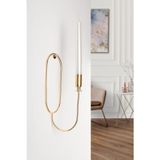 mba decor metal bending art Elips Duvar Şamdanı Mumluk Gold Dekorasyon Aksesuar Tekli Dekoratif Mumluk Paslanmaz Kaplama