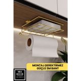 mba decor metal bending art Gold Montajsız Kolay Kurulum Peçetelik & Kağıt Havluluk Ergonomik Tasarım - Modern Mutfak Sofra