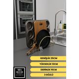 mba decor metal bending art Gold Paslanmaz 3 Gözlü Tavalık Tencerelik Tabaklık – Dolap İçi Düzenleyici, Şık Mutfak Çözümü