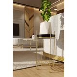 Mba Decor Metal Bending Art Gold Paslanmaz Metal Ayaklı Çiçeklik - Dekoratif Saksılık & Vazo İçin Şık Tasarım