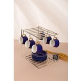 mba decor metal bending art Gümüş Kahve Fincanı Kupa Standı Paslanmaz Kaplama Mutfak Düzenleyici 6 kişilik Organizer