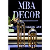 Mba Decor Metal Bending Art Ikili Gold Dekoratif Obje Hediyelik Dekorasyon Ofis Konsol Zigon Paslanmaz Metal 6 Cm Düz Kristal