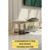 mba decor metal bending art MBA Decor Gold Ayarlanabilir Raf İçi Düzenleyici | 37–70 cm Genişletilebilir Metal Organizer