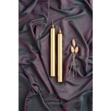 Mba Decor Metal Bending Art Metalik Parlak Gövde 1. Kalite 2'Li Paket Uzun Çubuk Konik Gold Şamdan Mumu