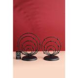 Mba Decor Metal Bending Art Olimpiya Siyah 2'Li ( Ikili ) Dekoratif Obje Biblo Salon Aksesuarları Sehpa Üstü Masaüstü 20 - 25 Cm