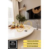 Mba Decor Metal Bending Art Orbit Luxe Gold 2'Li Dekoratif Metal Küre Seti Masa Üstü Aksesuar Modern Ev Ofis Süs Eşyası