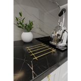 mba decor metal bending art Ray Model Gold Küçük Boy Çaydanlık Nihalesi Tencere Altlığı Metal Nihale Sofra Mutfak Dekorasyonu