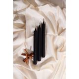 Mba Decor Metal Bending Art Siyah 3'Lü Şamdan Mumu Mat Mum Metalik Kaplama Gövde 1. Kalite Uzun Çubuk Konik