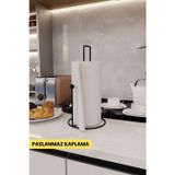 mba decor metal bending art Siyah Harmony Kağıt Havluluk Ergonomik Tasarım Modern Mutfak Sofra Aksesuarı Paslanmaz Peçetelik