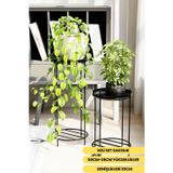 Mba Decor Metal Bending Art Siyah Paslanmaz Metal Ayaklı İkili Çiçeklik - Dekoratif Saksılık & Vazo İçin Şık Tasarım