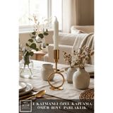 mba decor metal bending art Tekli Parlak Gold Şamdan Mumluk Ev Dekorasyon Salon Orta Sehpa Masa Üstü Aksesuarı