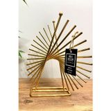 Mba Decor Metal Bending Art Xanthos Gold Paslanmaz Ev Dekorasyon Ofis Dekoratif Obje Dekoratif Ürün 30 Cm