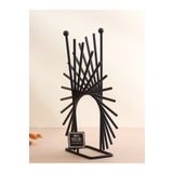 Mba Decor Metal Bending Art Xanthos Siyah Modern Ev Dekorasyonu Paslanmaz Dolu Demir Dekoratif Obje Ofis Tasarımı 30 Cm
