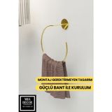 mba decor metal bending art Yakamoz Yapışkanlı Gold Banyo Askısı Havluluk 15 cm Paslanmaz Metal Havlu Tutacağı, Şık Tasarım