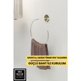 mba decor metal bending art Yakamoz Yapışkanlı Gümüş Banyo Askısı Havluluk 15 cm Paslanmaz Metal Havlu Tutacağı, Şık Tasarım