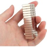 Mbb E-Ticaret 10 Adet 20X10X5 mm Neodyum Magnet N35 Güçlü Mıknatıs Köşeli ve Dayanıklı Nikel Kaplama