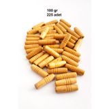 Mbb E-Ticaret 100 Gr (225 Adet) Ahşap Boncuk 25 mm boy x 10 mm en Doğal Ahşap Makrome El İşi Çanta