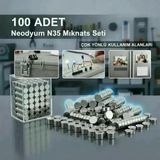 Mbb E-Ticaret 100 Lü 8X3MM Yuvarlak Neodyum Mıknatıs