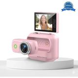 Mbb E-Ticaret 1080P Dijital Video Kamera (32GB) Kart Dijital Vlog Fotoğraf Makinesi Türkçe Pembe