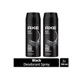Mbb E-Ticaret 2 Adet Axe Erkek Deodorant & Bodyspray Black 48 Saat Etkileyici Koku Vücut Spreyi 150 ml